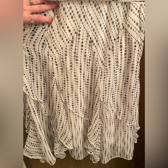 Amanda Lane White with Black Pokadot Layered Sleeveless Dress 18W - Picture 7 of 14